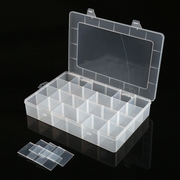 百年好盒ekb-204样品盒，长方形透明塑料盒，分隔零件24格元件收纳盒
