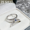 zeshuo-星系999足银情侣对戒一对星星小众原创设计纯银戒指刻字