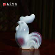 孔家钧窑生肖鸡神垕钧瓷陶瓷摆件纯手工，家居十二属相饰品