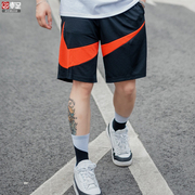 Nike耐克男裤2022宽松透气休闲短裤运动五分裤BV9386-010 100