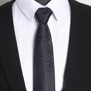 懒人拉链领带黑色腰果男士商务，免打一拉得领带，正装易拉得潮女士
