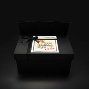 X黑色超大号礼物盒长方形特大包装盒 情人节盒空盒子可放鞋盒