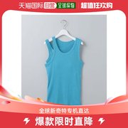 日本直邮6(ROKU) 女士棉质不规则背心T恤 一体内衬设计 夏季单穿
