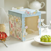 半透明生日蛋糕盒子包装盒6810寸双层加高网红烘焙包装盒可定制