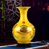 景德镇陶瓷器中国红龙凤招财进宝花瓶中式客厅玄关装饰品风水摆件