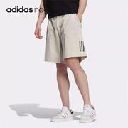 adidas阿迪达斯运动裤，男子夏季宽松透气休闲舒适针织短裤h45163