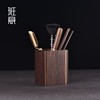 班意黑檀木六君子组合套装，铜边创意设计实木茶具配件茶艺茶道