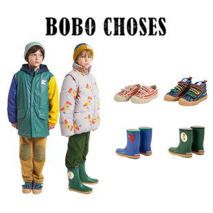  BOBO X NOVESTA 合作款 22aw 秋冬儿童时髦帆布鞋 雨鞋