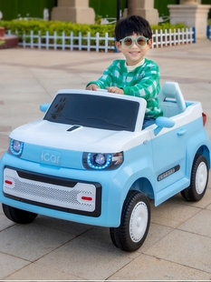 儿童电动小汽车四轮五菱宏光mini玩具车男女孩宝宝遥控可坐人童车