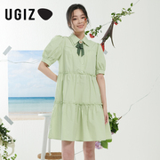 UGIZ商场同款2022夏季韩版女装泡泡袖娃娃连衣裙女UBOF838