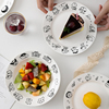 陶瓷盘子家用超可爱网红韩版ins风卡通碟子8寸日式创意菜盘早餐盘