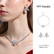 zzxq买手店yyt蔷薇吻项链耳环，套装重工小众，高级感轻奢优雅颈链
