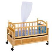 婴儿床实木松木摇篮床bb小床儿童床宝宝床，新生儿床睡床带蚊帐抽屉