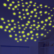 儿童房客厅卧室星空天花板贴创意，个性3d立体荧光贴纸夜光星星墙贴