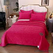 纯色毛毯加厚牛奶绒午睡毯法兰绒盖毯床毯珊瑚绒毯子盖毯床单绒毯