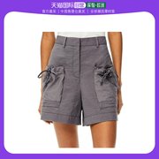 香港直邮LOEWE 女士紫灰色棉质和聚酰胺工装短裤 S540Y04XAU-1250