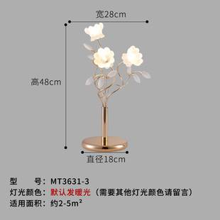 欧式奢华水晶台灯婚庆浪漫温馨轻奢客厅书房现代简约卧室床头