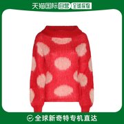 香港直邮marni女士红色马海毛混纺圆点套头衫