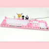 手工美少女战士机械键盘87青轴104红黑茶轴白光游戏办公有线粉色