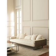 北欧现代轻奢布艺沙发客厅，小户型双人三人美式胡桃木实木家具乳胶