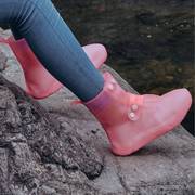 鞋套成人防水雨靴男女下雨防滑套儿童加厚耐磨中高筒透明雨鞋Y709