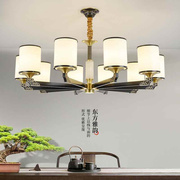 新中式吊灯全铜云石客厅餐厅灯中国风禅意大气，简约现代卧室书房灯