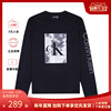 Calvin Klein/CK 男士时尚休闲长袖T恤印花logo标黑色40IC847