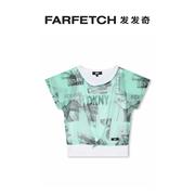 DKNY童装New York 印花T恤FARFETCH发发奇