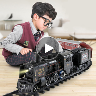 高铁火车玩具带轨道遥控器隧道玩具货运高速列车大型模型收藏遥控