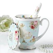 创意马克杯带盖勺陶瓷杯子骨瓷咖啡杯办公室水杯牛奶杯个性女茶杯
