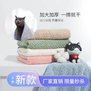 宠物浴巾毛毯 猫狗毛巾被子窝垫保暖珊瑚绒 猫狗吸水垫毯
