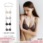 美背内衣女小胸聚拢性感深V透明带大U型隐形露背文胸细带交叉胸罩