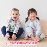 日本combi康贝2023冬款睡衣加厚夹棉家居服保暖男女