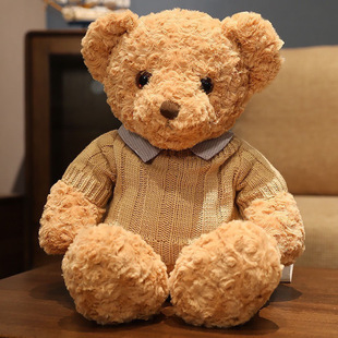 毛衣泰迪熊公仔毛绒玩具娃娃生日礼物栗子衬衣小熊玩偶睡觉抱抱熊