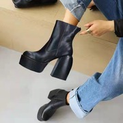 短靴长靴高跟单靴女时装靴women high heel boots short boots