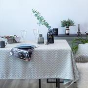 现代简约提花餐桌布长方形布艺茶几盖布美式书桌台布可定制