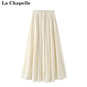 拉夏贝尔/La Chapelle夏季轻薄款半身裙高腰显瘦a字裙仙女中长裙