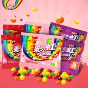 彩虹糖果汁糖果散袋装混合水果，软糖儿童休闲零食独立包装婚喜礼物