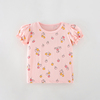 malwee女童泡泡短袖T恤甜美洋气水果印花夏季小女孩纯棉宝宝上衣
