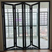5r大折叠门推拉门阳台钢化玻璃门隔断门客厅铝镁合金室内门极窄推
