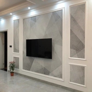 电视沙发背景墙h壁纸北欧客厅灰色几何墙纸卧室简约现代壁画墙布