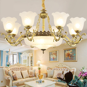 客厅灯美式中古吊灯欧式复古大厅灯创意，餐厅卧室灯法式中山主灯具