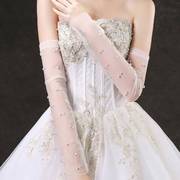 婚纱手套蕾丝长款优雅冬季白色加长新娘结婚礼服，手套森系韩式保暖