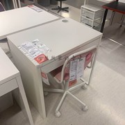宜家国内米克书桌电脑桌带抽屉居家办公桌家用学习桌课桌学生