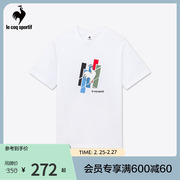 乐卡克法国公鸡秋季男子圆领透气印花短袖T恤CB-01423