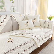 沙发垫四季纯棉防滑全棉布艺通用简约现代坐垫子木沙发套罩巾盖布