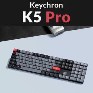 keychronk5pro蓝牙无线mac机械键盘矮轴苹果适配108键外接办公女