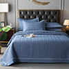 欧式纯色夹棉绗缝床盖三件套双面，铺盖两用高端床单床垫子床上用品