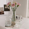 简约现代玻璃花瓶高颜值ins风小口客厅卧室，桌面水养插花摆件装饰