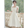 领证白色小礼服平时可穿夏季登记小白裙宴会法式轻婚纱订婚连衣裙
